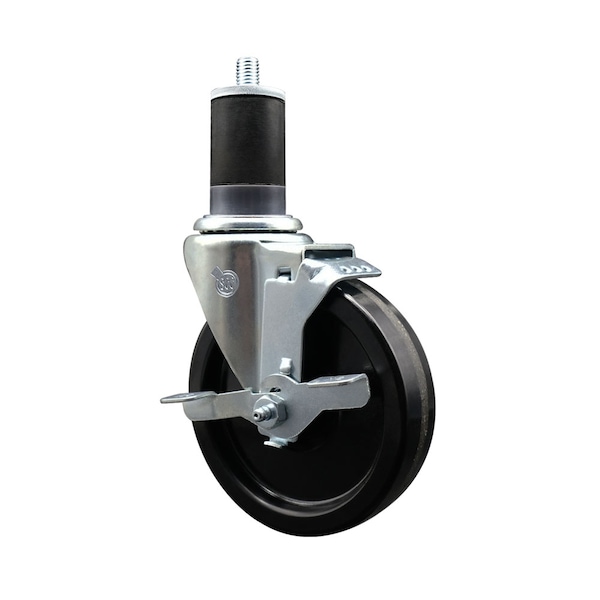 5'' SS Phenolic Swivel 1-5/8'' Expanding Stem Caster with Brake